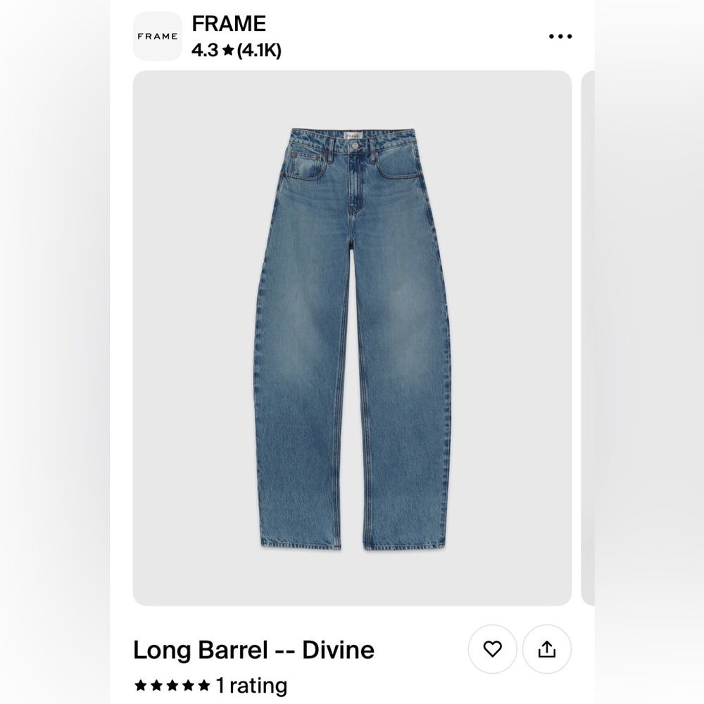 Frame Long Barrel Jeans